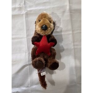 Aurora Sea Otter Holding Star Fish Plush New